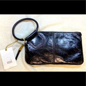 NWT HOBO Vintage Hide Sable Black Wristlet